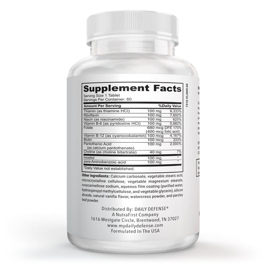 B-100 COMPLEX With Vitamins B-6 And B-12 Plant-Based
