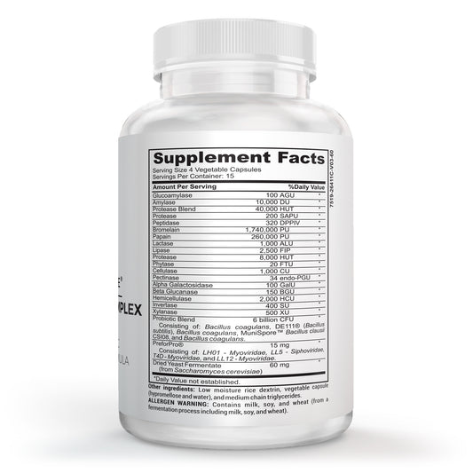 DIGESTION COMPLEX Comprehensive PRE/PRO/POSTbiotic Digestive Gut Support Formula