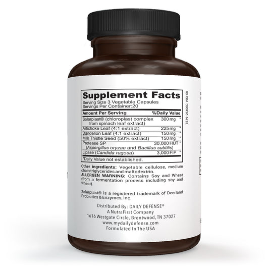 Liver Defense Milk Thistle Liver Cleanse & Detox Supplement - 60 Capsules