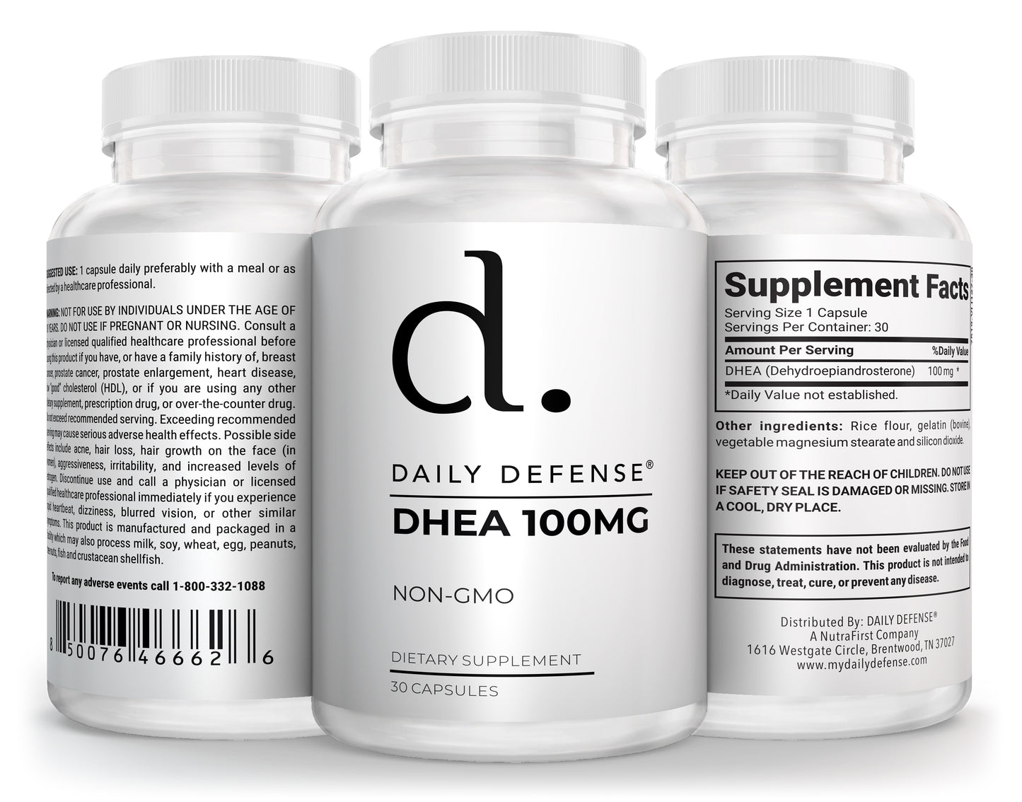 DHEA 100mg – Non-GMO and Gluten Free Micronized DHEA Supplement for Men and Women - Support Hormone Balance, Energy, Vitality, Healthy Aging