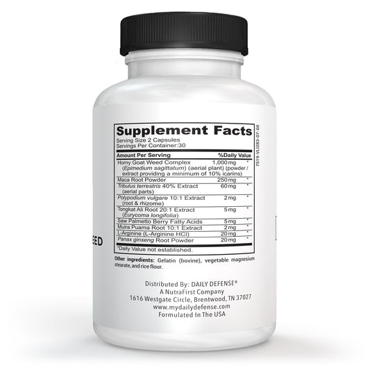 HORNY GOAT WEED Advanced Strength With Tongkat Ali, L-Arginine & Maca Root