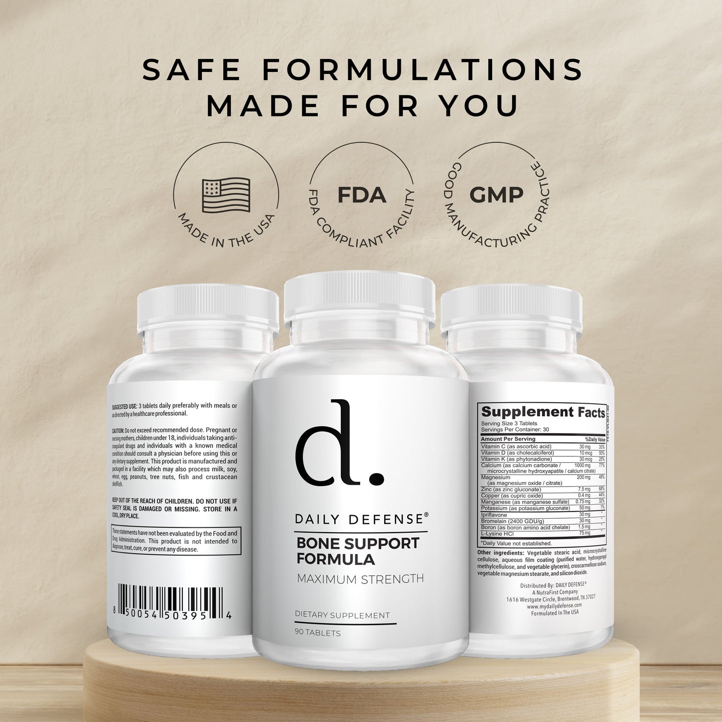 BONE SUPPORT FORMULA Maximum Strength Calcium Formula
