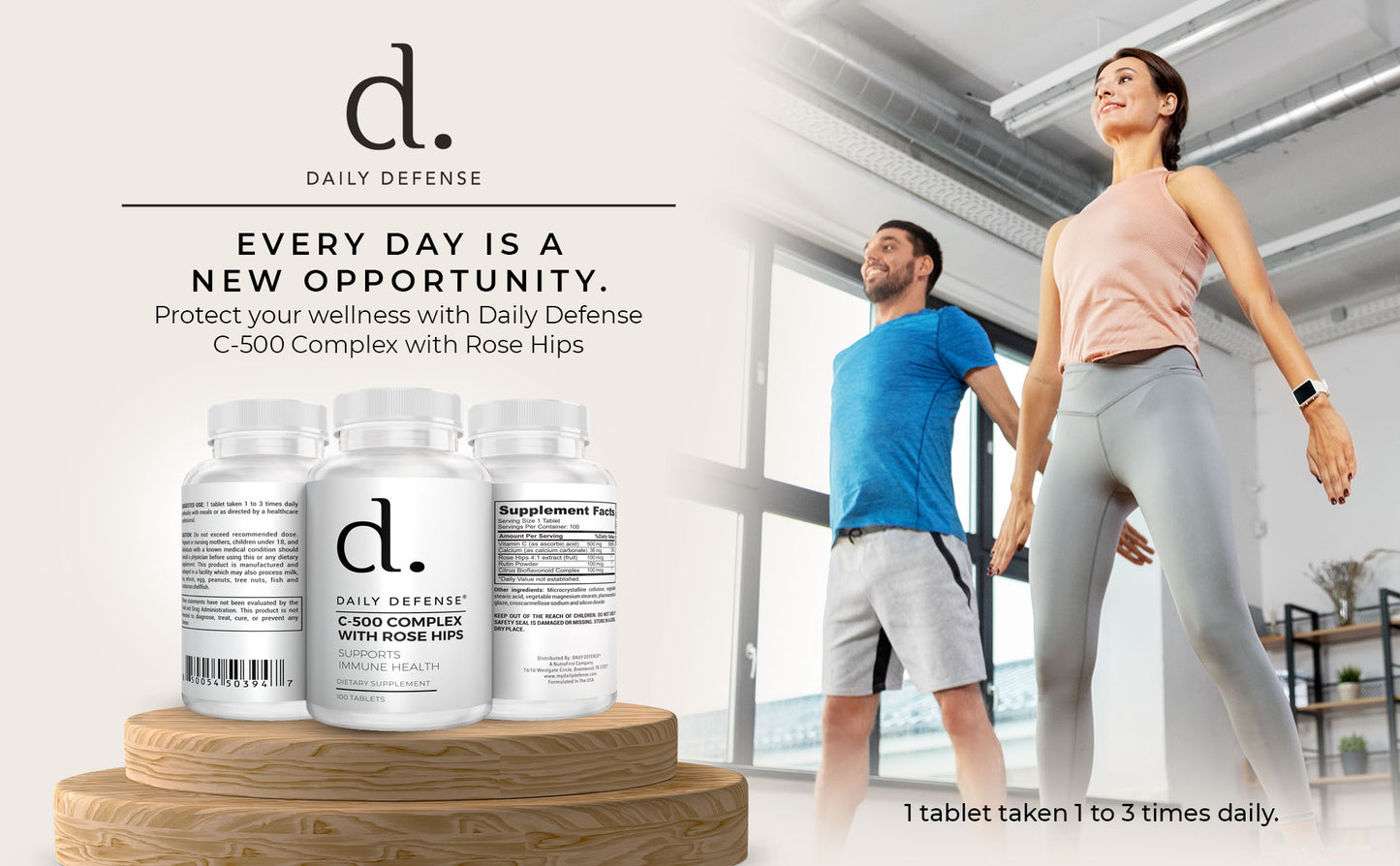 VITAMIN C-500 COMPLEX WITH ROSE HIPS Supports Immune Health