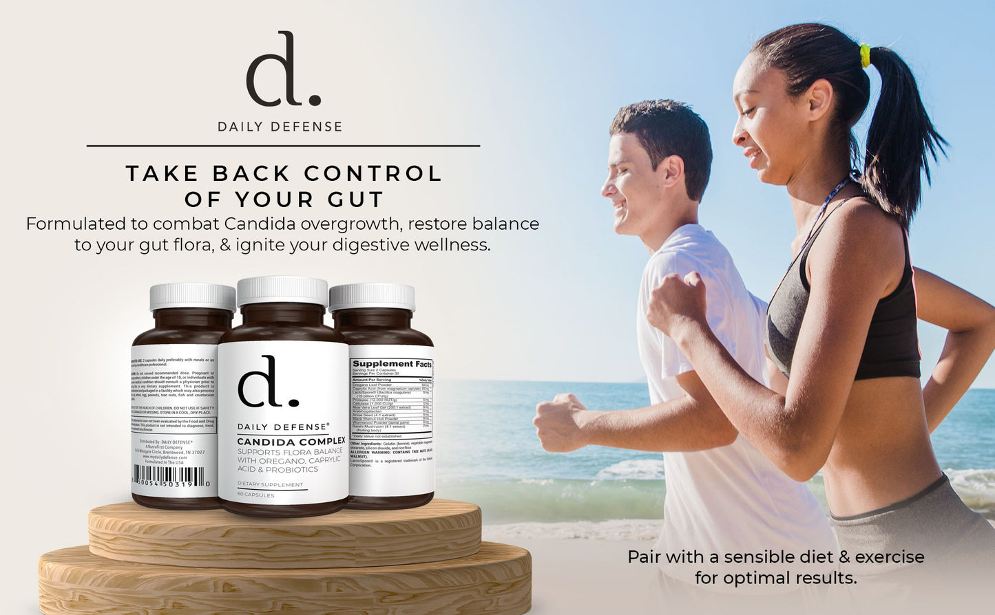 CANDIDA COMPLEX Supports Flora Balance With Oregano, Caprylic Acid & Probiotics