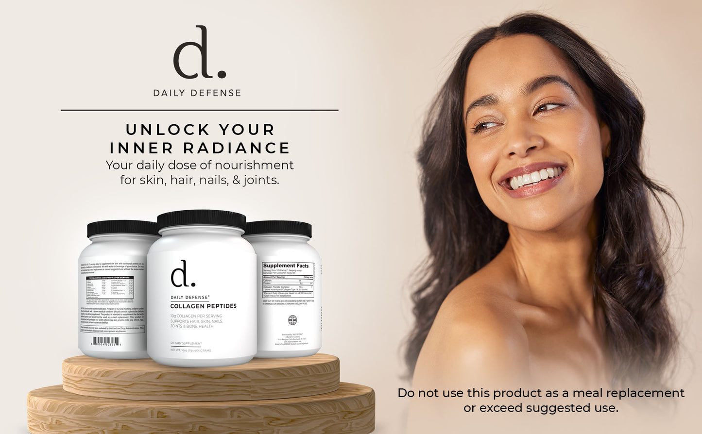 COLLAGEN PEPTIDES Supports Hair, Skin, Nails, Joints & Bone Health