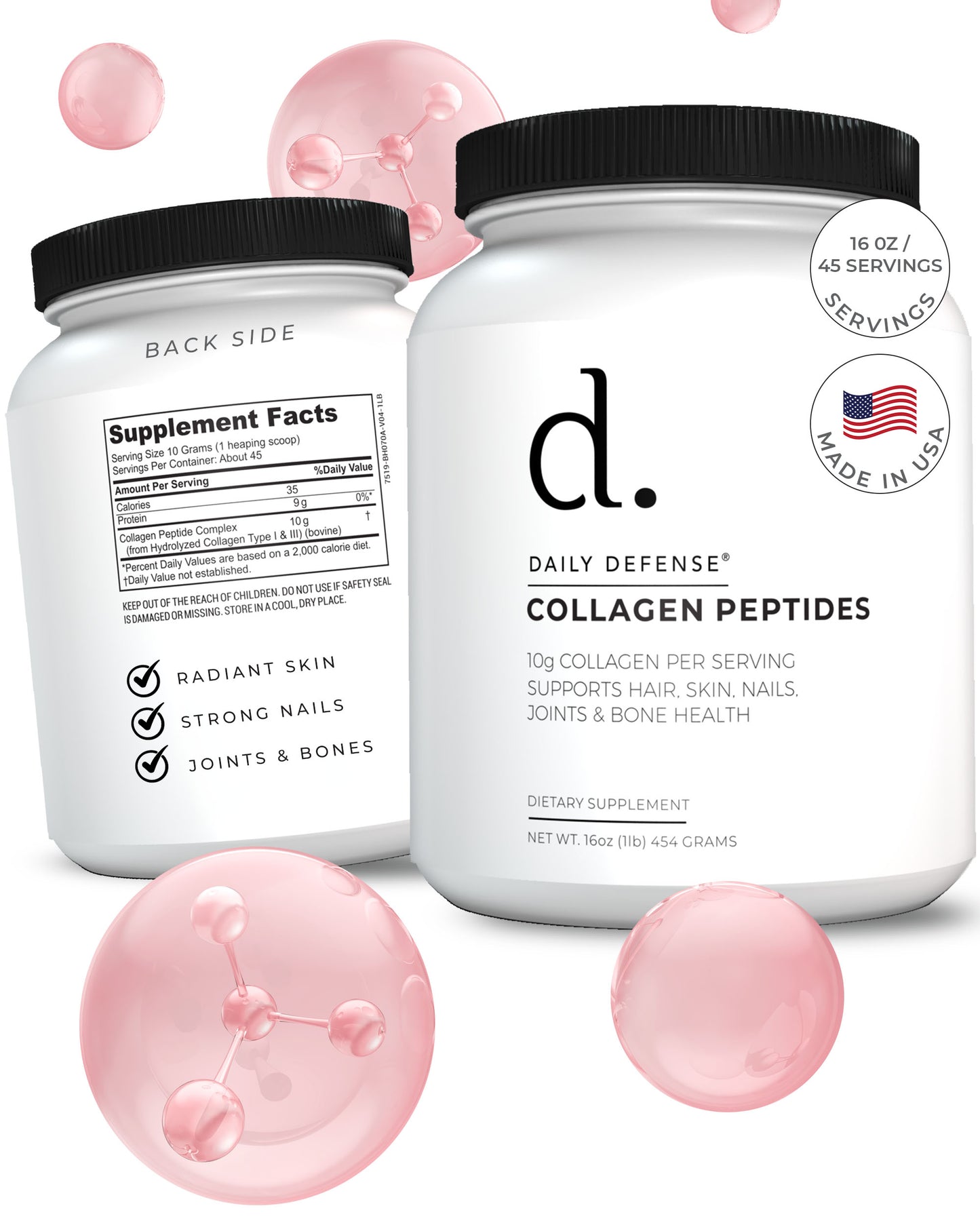 COLLAGEN PEPTIDES Supports Hair, Skin, Nails, Joints & Bone Health
