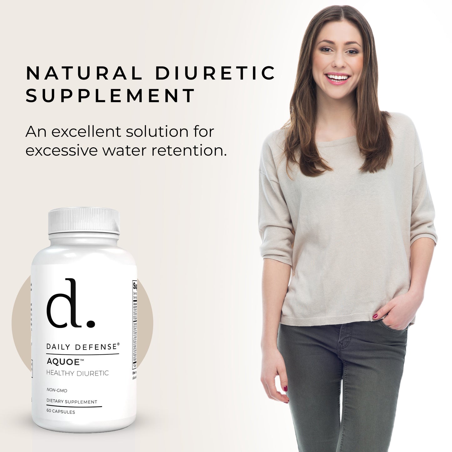 AQUOE™ Diuretic Pills Water Away Debloat and Water Flush Herbal Diuretic  Non-GMO