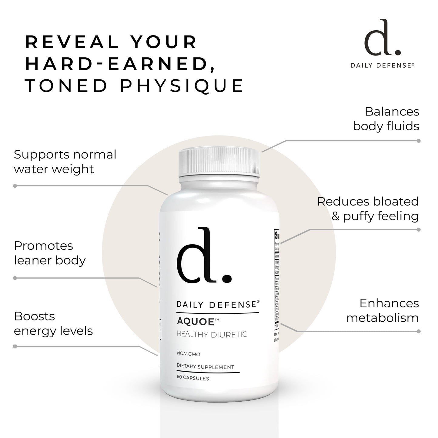 AQUOE™ Diuretic Pills Water Away Debloat and Water Flush Herbal Diuretic  Non-GMO