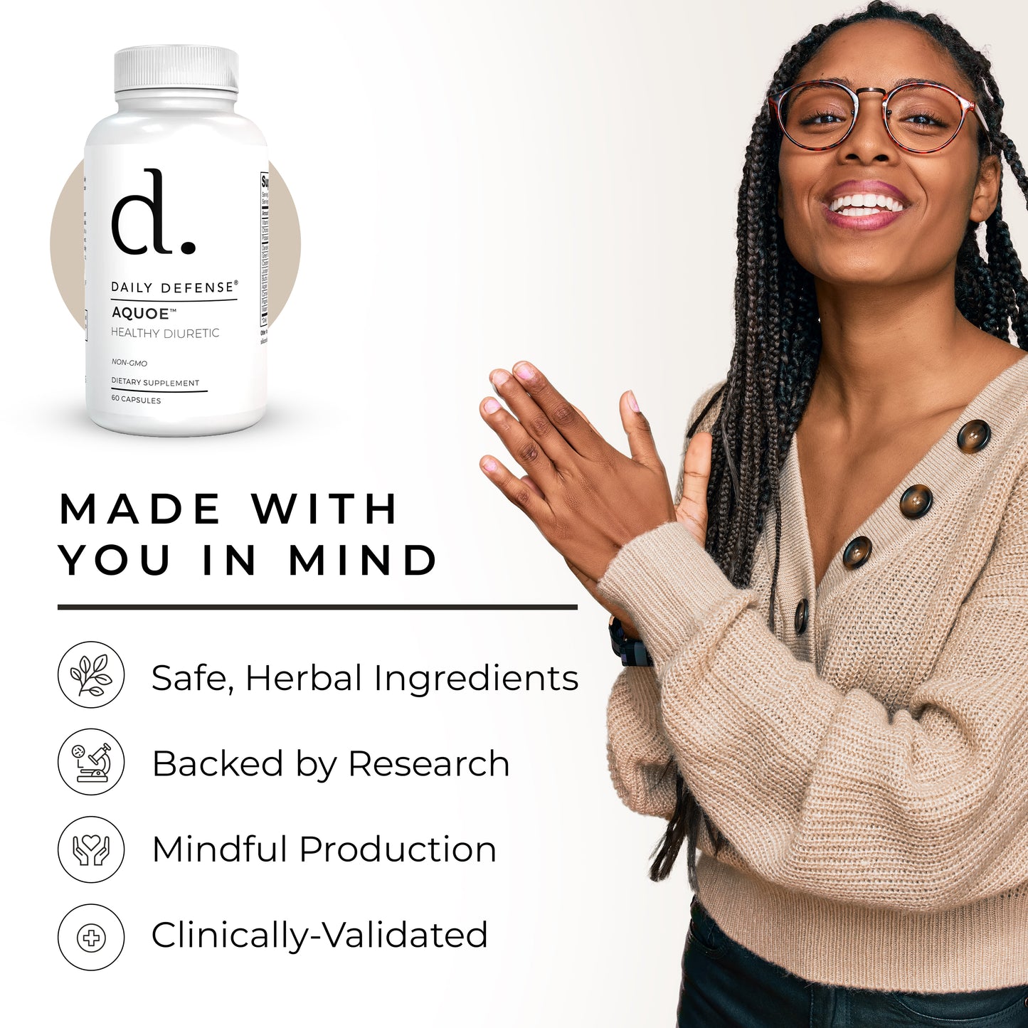 AQUOE™ Diuretic Pills Water Away Debloat and Water Flush Herbal Diuretic  Non-GMO