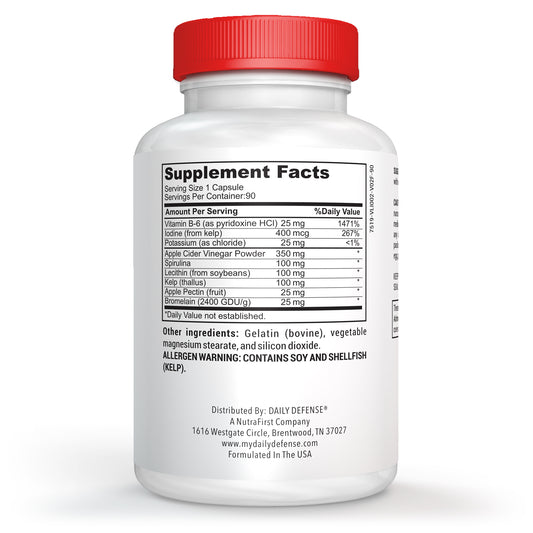 CIDER-MAX Apple Cider Vinegar Capsules Digestive & Weight Management Support Formula