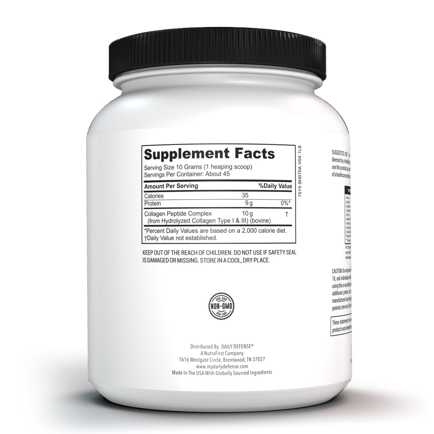 COLLAGEN PEPTIDES Supports Hair, Skin, Nails, Joints & Bone Health