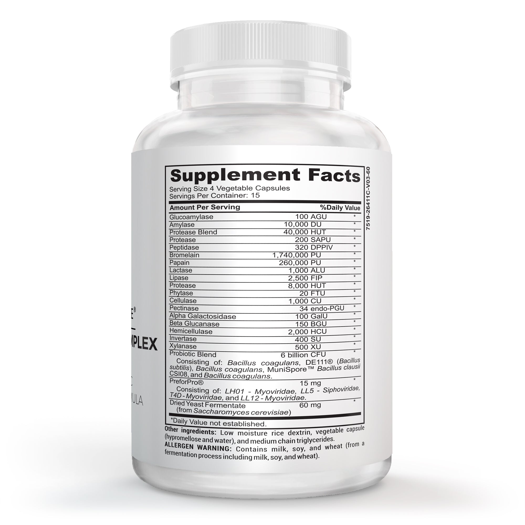 DIGESTION COMPLEX Comprehensive PRE/PRO/POSTbiotic Digestive Gut Suppo ...