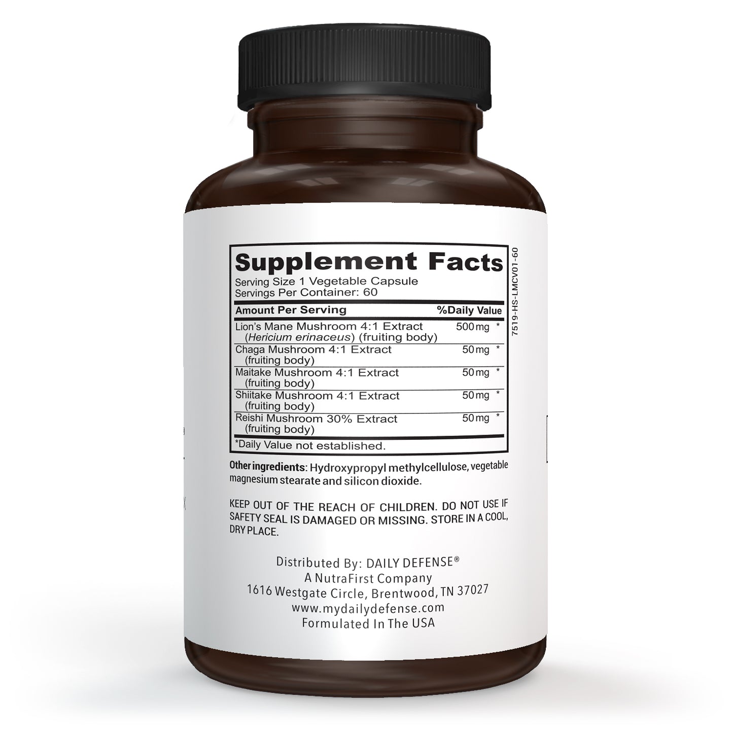 LION'S MANE Mushroom Complex With Chaga, Maitake, Shiitake And Reishi Mushroom Extracts