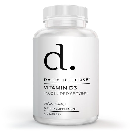 Vitamin D3 1500 IU for Heart Health, Daily Immune Support, Mental Clarity, & Muscle Function - 100 Vitamin D Tablets (D3 1500 IU)