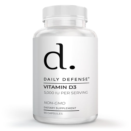 Vitamin D3 5000 IU for Heart Health, Daily Immune Support, Mental Clarity, & Muscle Function - 90 Vitamin D Supplements