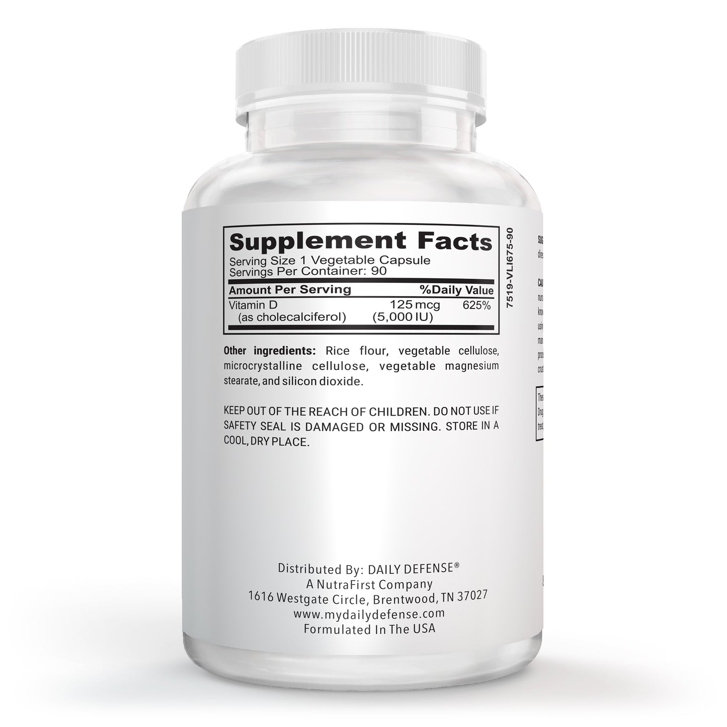 Vitamin D3 5000 IU for Heart Health, Daily Immune Support, Mental Clarity, & Muscle Function - 90 Vitamin D Supplements