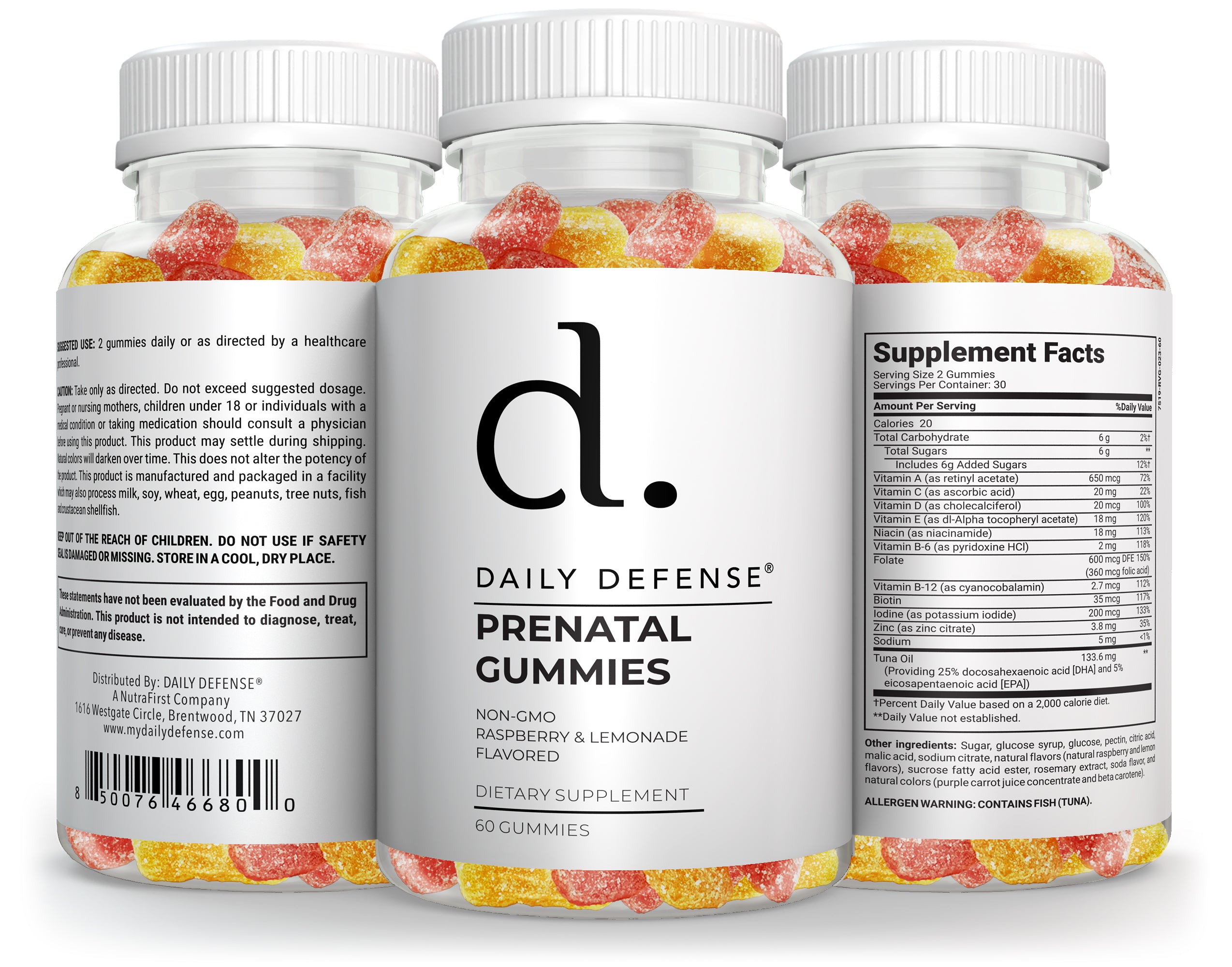 Prenatal Multivitamin Gummiesv Non-GMO | Daily Defense - Daily Defense
