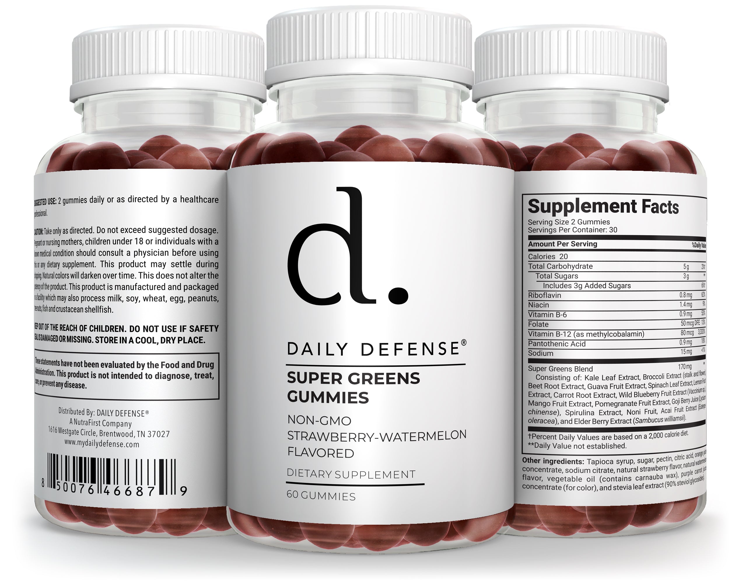 Super Greens Gummies | Non-GMO | Daily Defense - Daily Defense