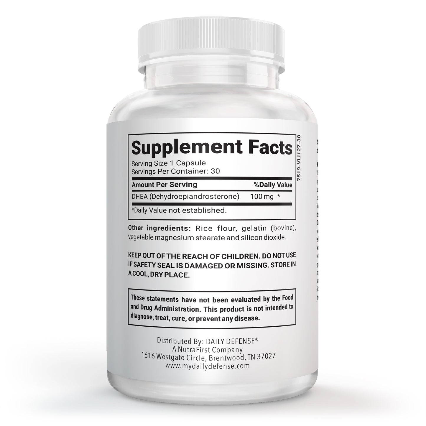 DHEA 100mg – Non-GMO and Gluten Free Micronized DHEA Supplement for Men and Women - Support Hormone Balance, Energy, Vitality, Healthy Aging