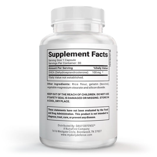DHEA 100mg – Non-GMO and Gluten Free Micronized DHEA Supplement for Men and Women - Support Hormone Balance, Energy, Vitality, Healthy Aging