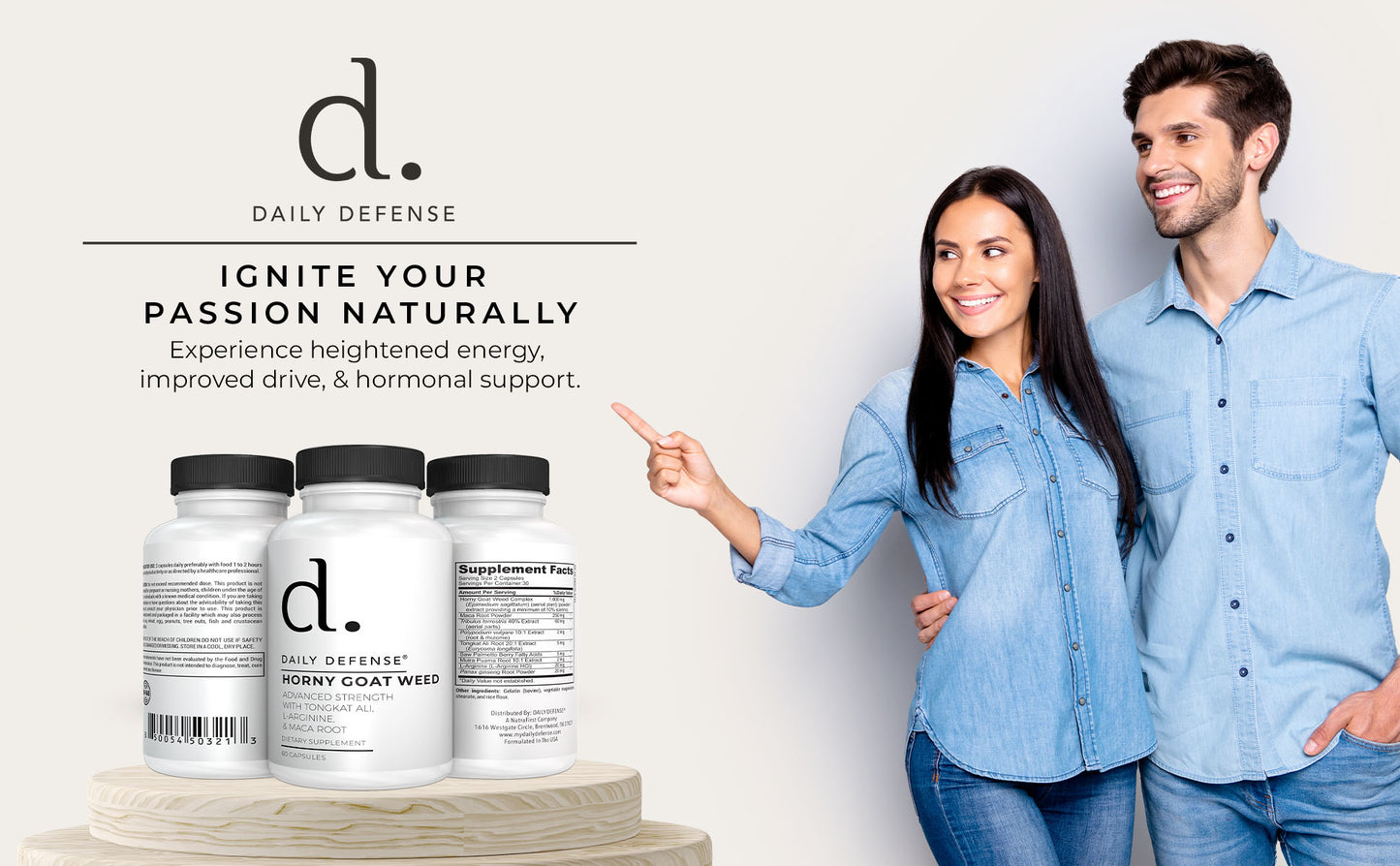 Horny Goat Weed Complex for Men and Women with Tongkat Ali, L-Arginine & Maca Root