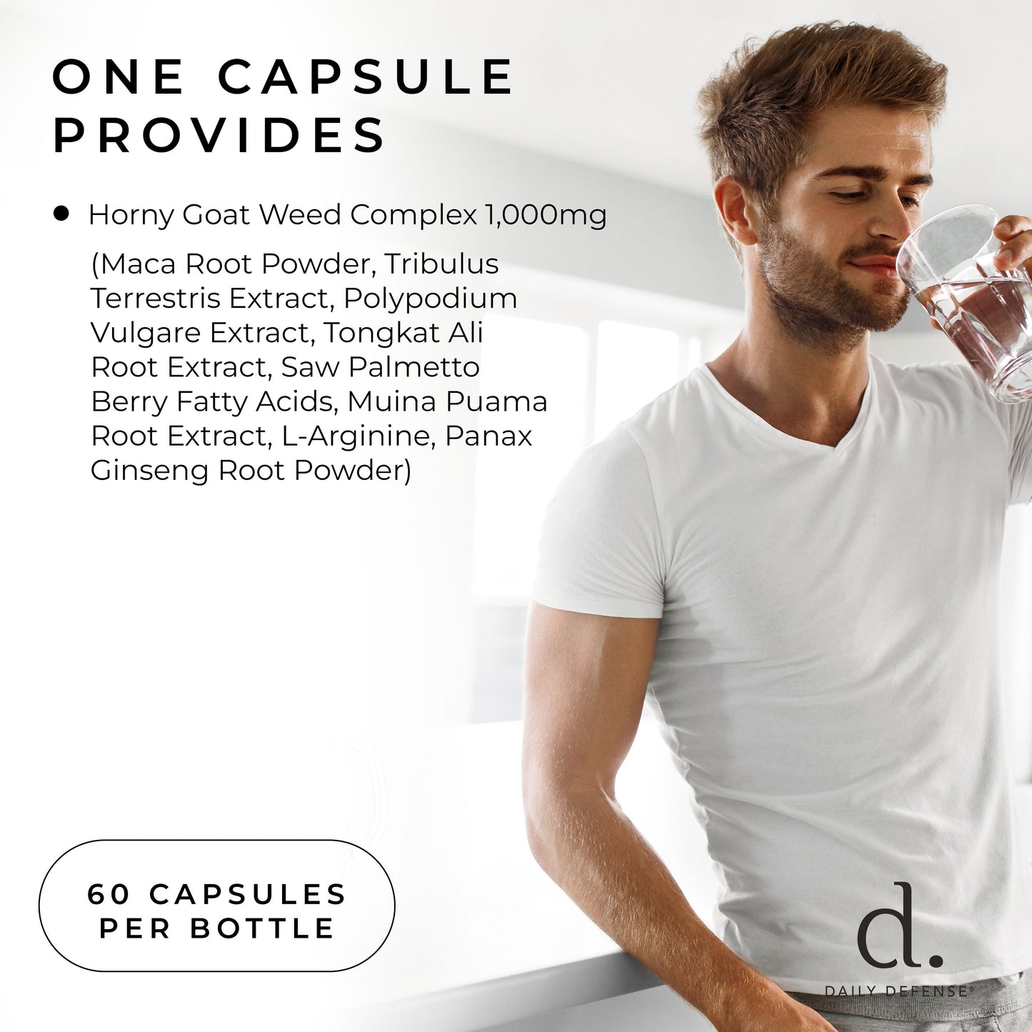 Horny Goat Weed Complex for Men and Women with Tongkat Ali, L-Arginine & Maca Root