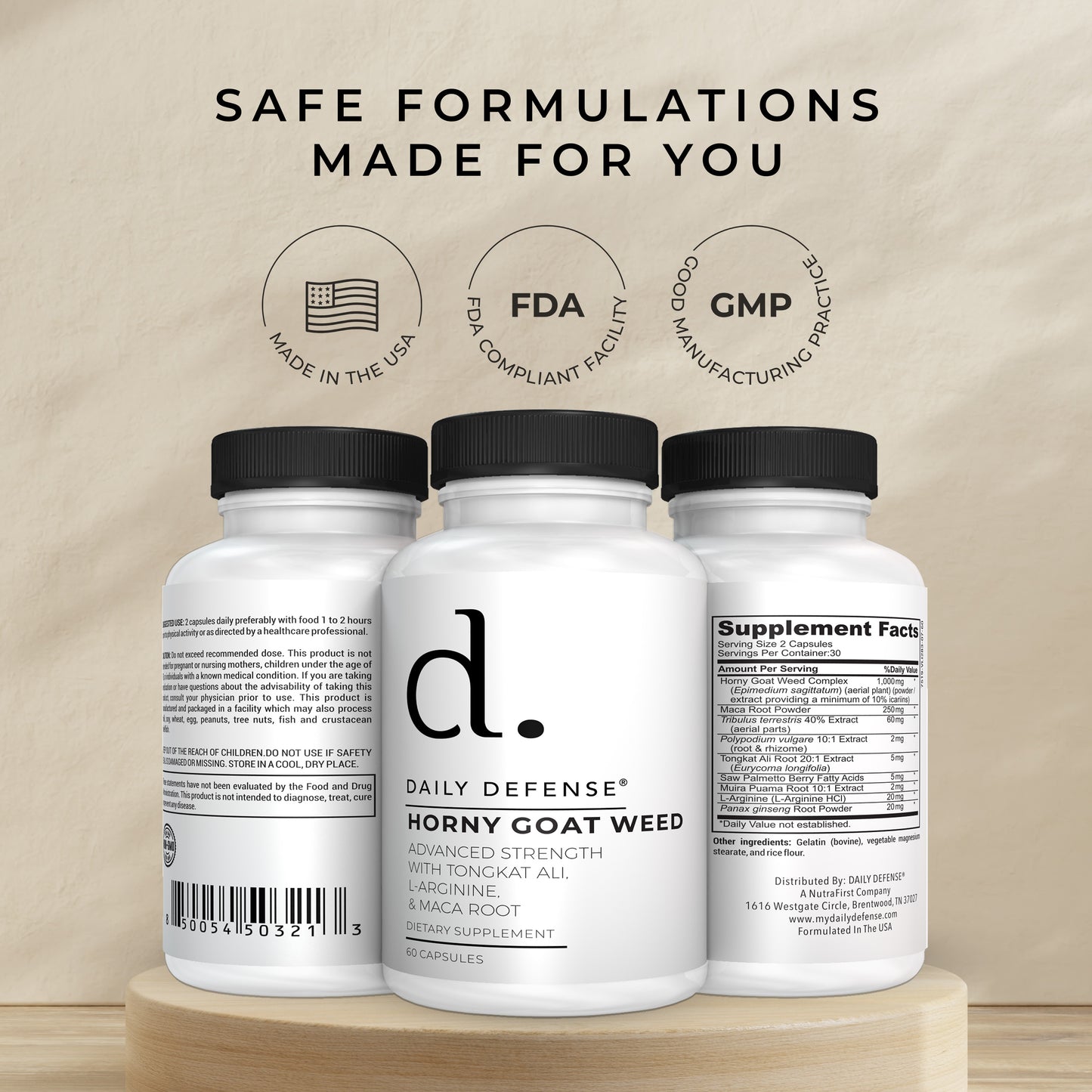 Horny Goat Weed Complex for Men and Women with Tongkat Ali, L-Arginine & Maca Root