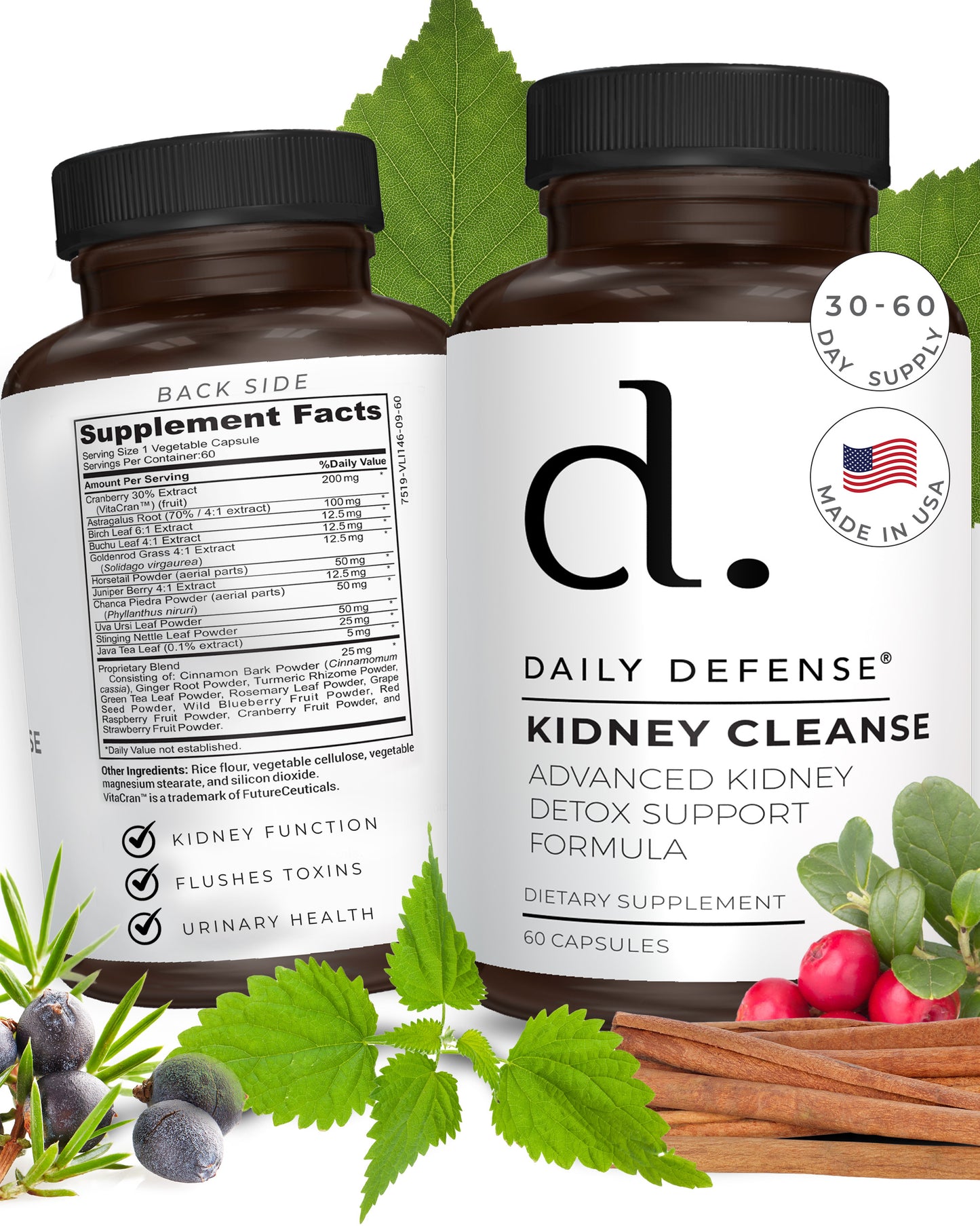 KIDNEY DEFENSE Advanced Kidney Detox and Cleanse Support Formula