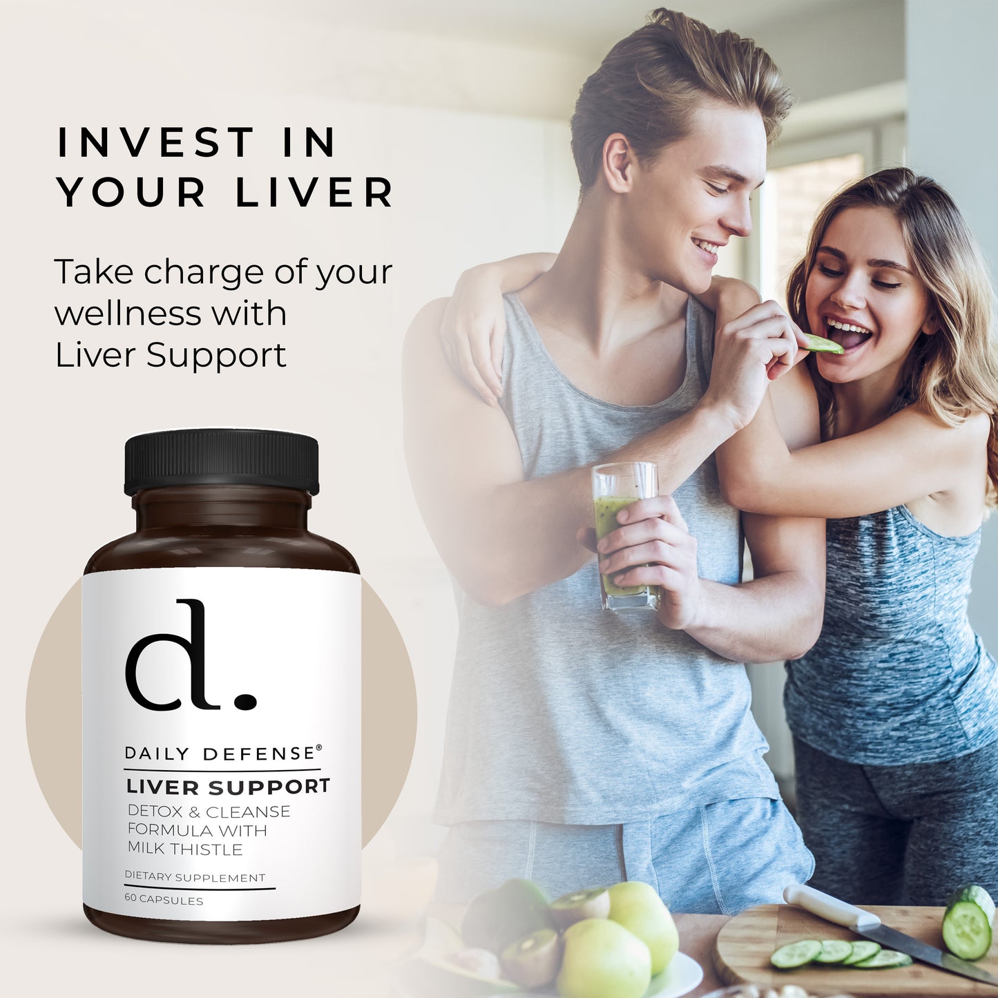 Liver Defense Milk Thistle Liver Cleanse & Detox Supplement - 60 Capsules