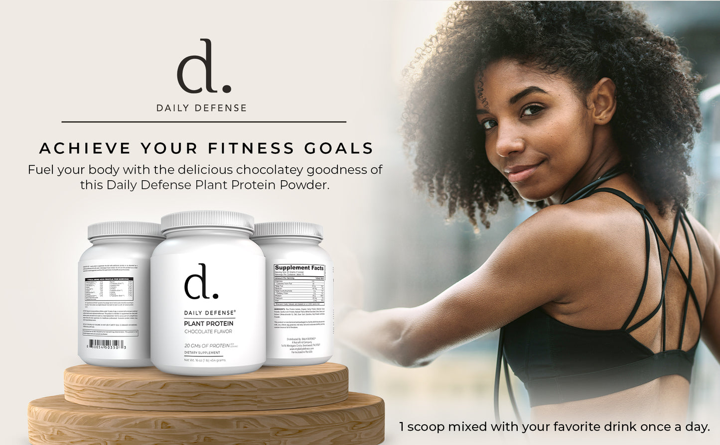 PLANT PROTEIN Chocolate Flavor 20 Gm Of Protein Per Serving