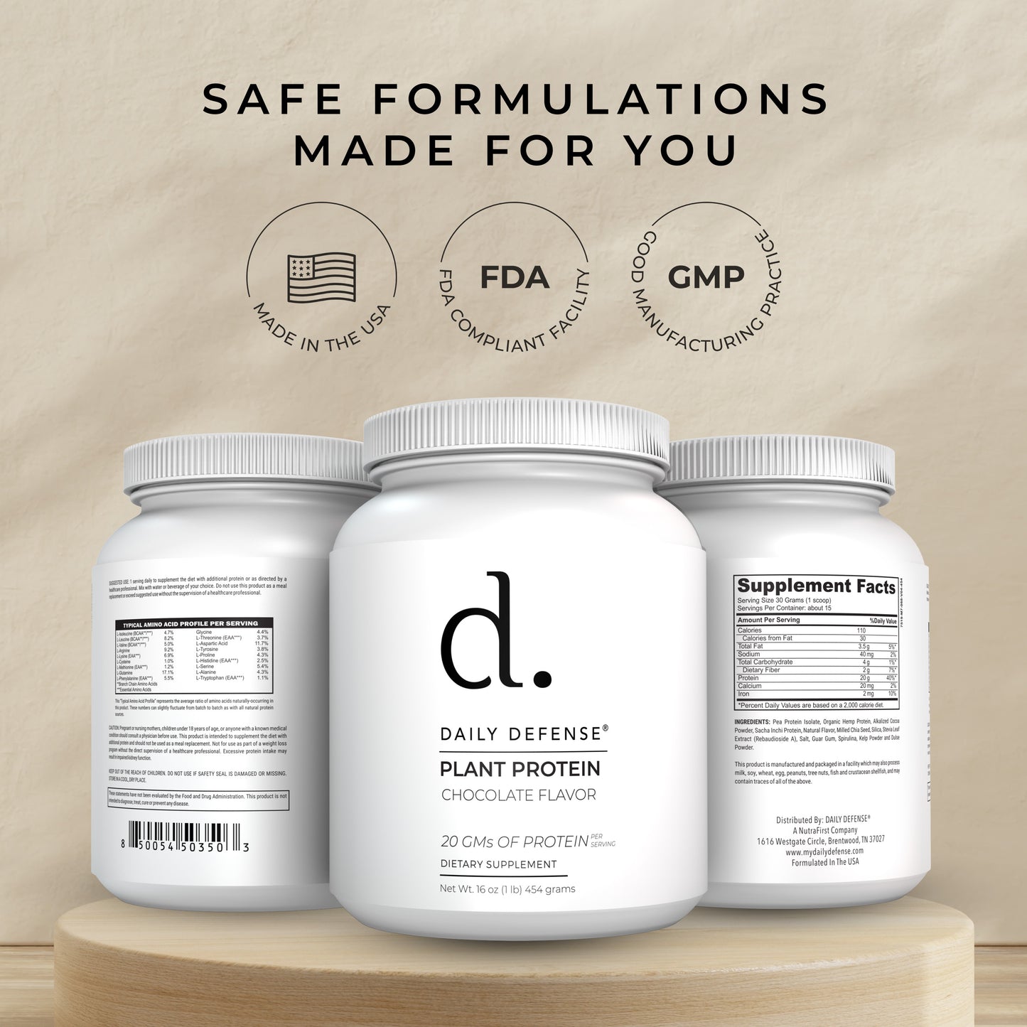 PLANT PROTEIN Chocolate Flavor 20 Gm Of Protein Per Serving