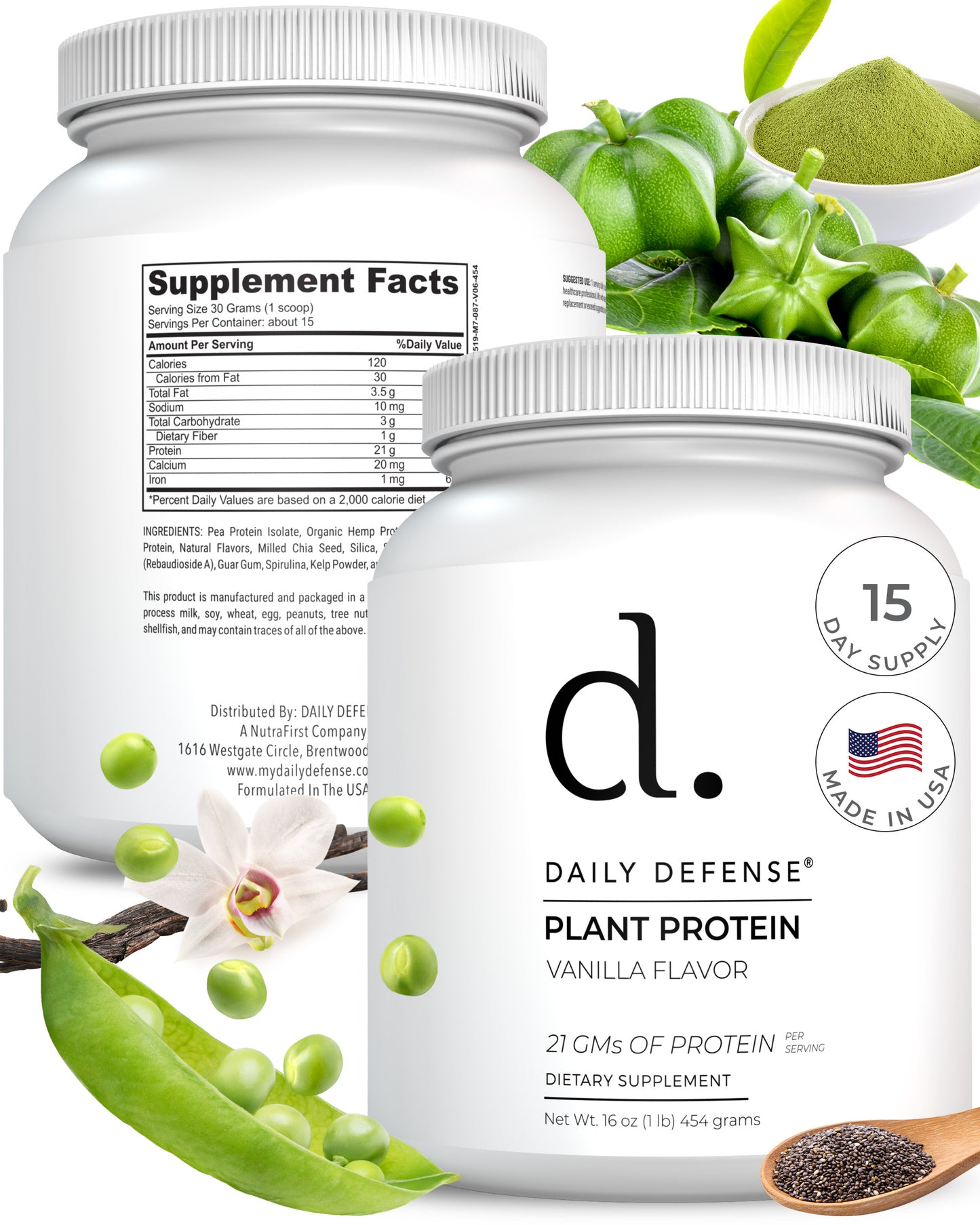 PLANT PROTEIN Vanilla Flavor 20 Gm Of Protein Per Serving