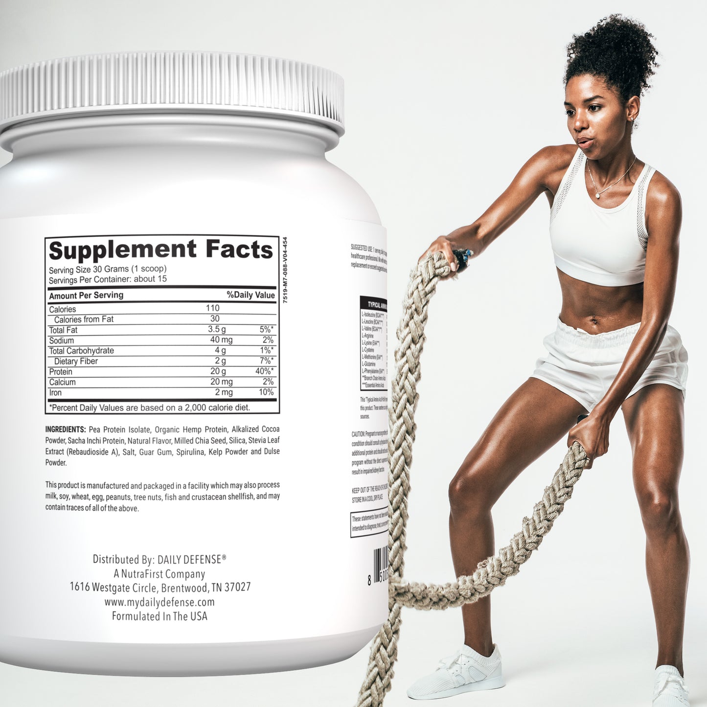 PLANT PROTEIN Vanilla Flavor 20 Gm Of Protein Per Serving