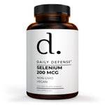 Selenium Supplement – 200 mcg of Selenium for powerful antioxidant support, helping promote immune function, thyroid health, and healthy aging. Third-Party Certified for quality and purity. - Daily Defense