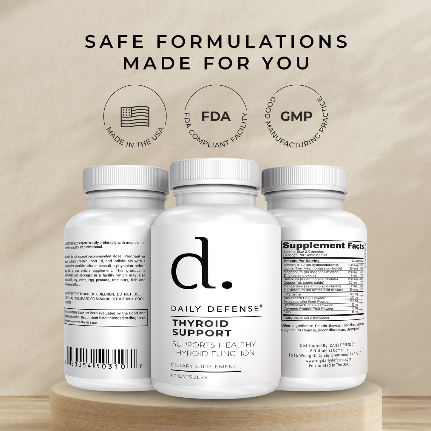 THYROID SUPPORT Supports Healthy Thyroid Function