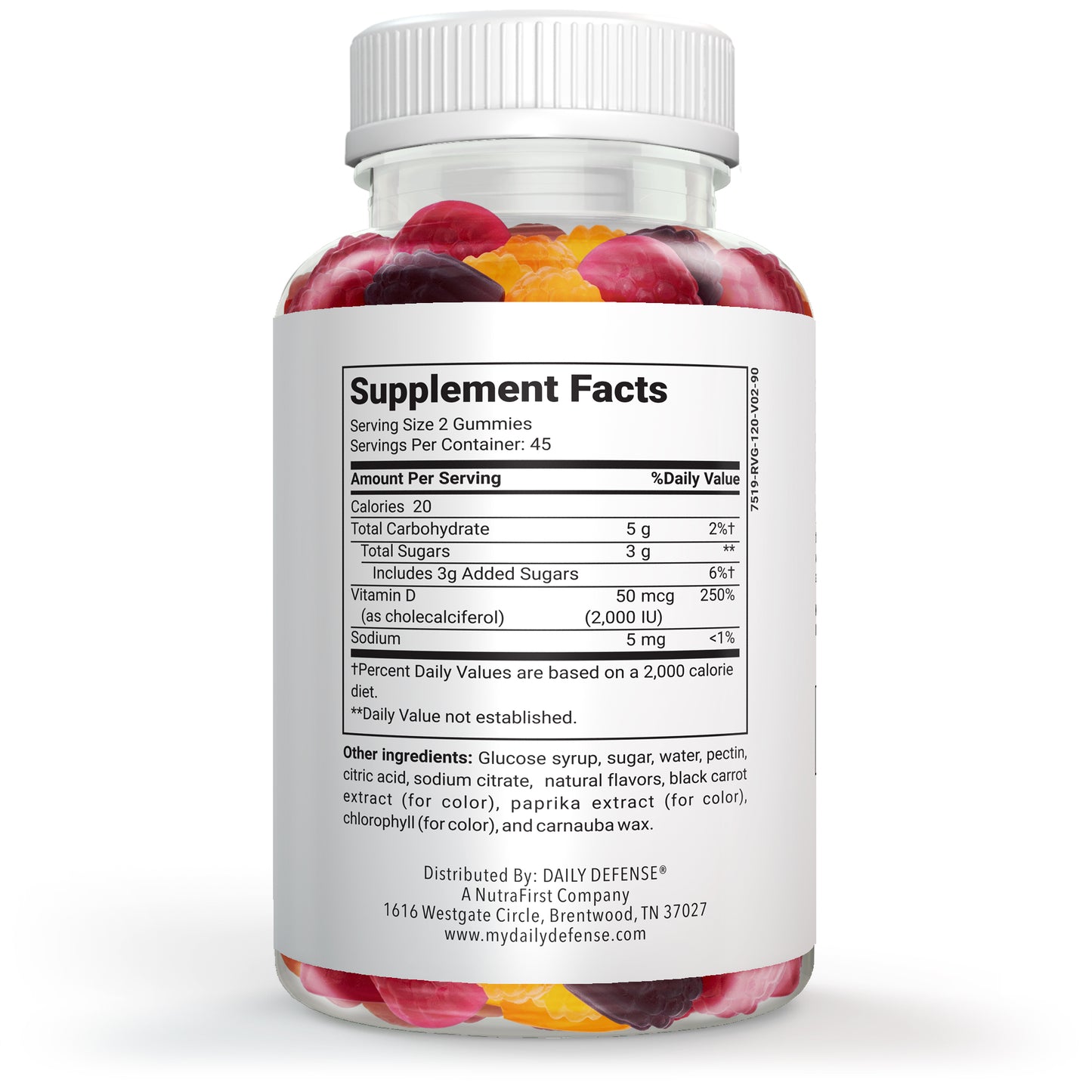 Vitamin D3 & K2 Gummies 60 Count – Supports bone strength, heart health, optimal calcium absorption, and a healthy immune system
