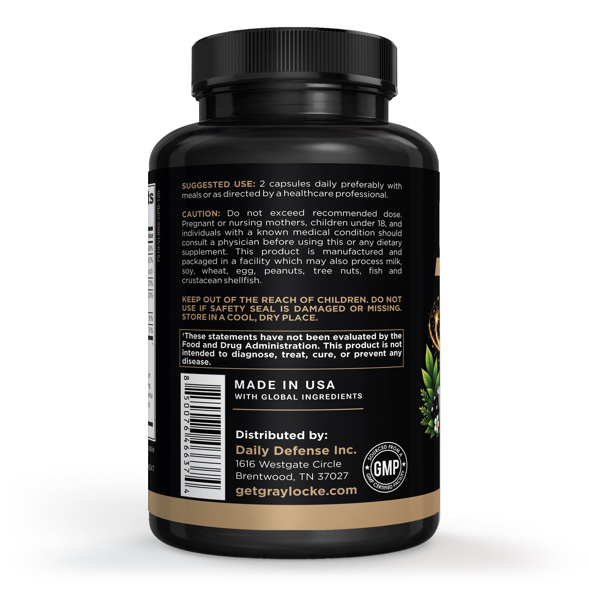 Daily Defense® GRAYLOCKE™ 120 Count Value Pack - Catalase Complex Gray Hair Pigment Support