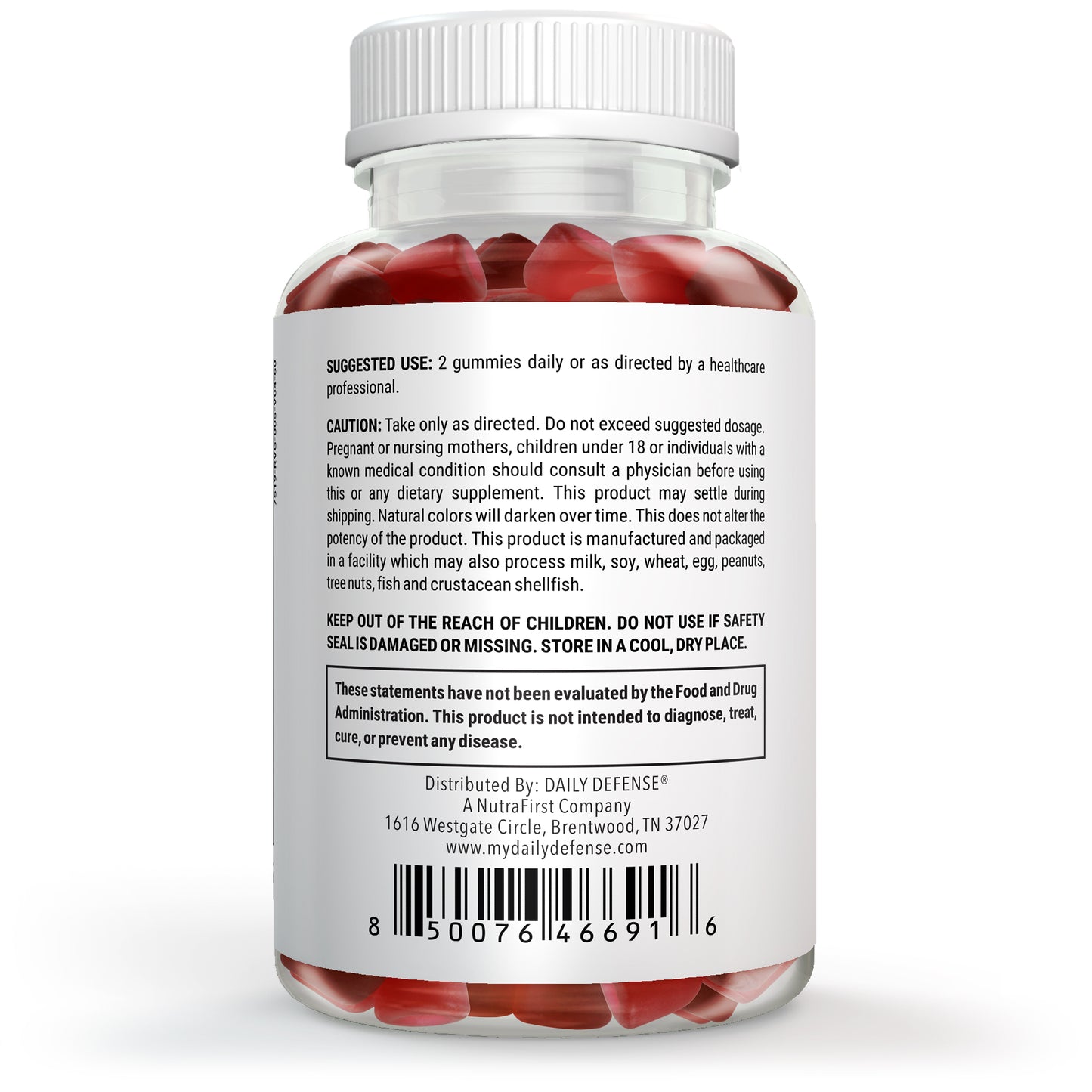 Hair Growth Gummies with Biotin & Folic Acid for Stronger Hair Growth